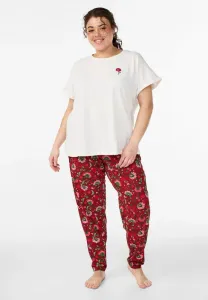 Пижамные штаны с принтом Zizzi, Antique White Aop