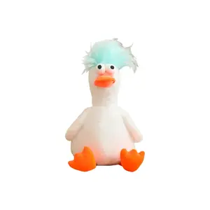 Уродливо-милая уточка с петелькой, плюшевая кукла с причудливой прической и взъерошенными перьями, высота 40см/50см/60см KUMAOYA, синий