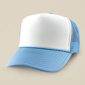 Однотонная двухцветная кепка-тракер с сетчатой ​​задней частью FASHNZFAB, светло-голубой, белый