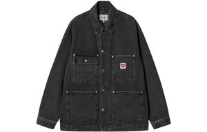 Carhartt WIP Куртка мужская черная состаренная, Black (Stone Washed)