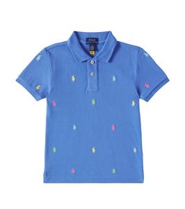 Рубашка-поло из хлопкового пике Polo Ralph Lauren Kids, Scottsdale Blue