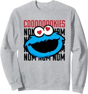 Толстовка с изображением Коржика из Улицы Сезам Sesame Street, серый