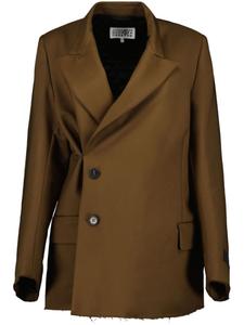 Пиджак с заостренными лацканами MM6 Maison Margiela, зеленый