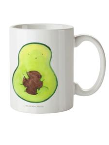 Детская кружка с рисунком косточки авокадо, без надписи, белого цвета Mr. & Mrs. Panda