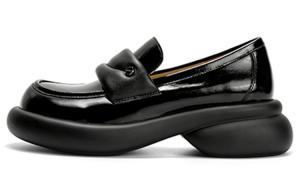 Женские лоферы Q.VONTON низкие кремово-черные