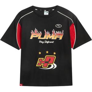 PUMA Футболка с принтом black для детей 3-7 лет