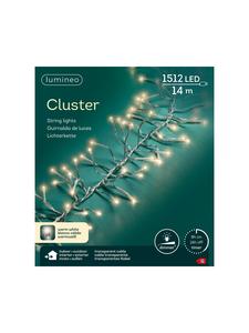 Lumineo Гирлянда CLUSTER 1512 из светодиодов, 14 м, прозрачный кабель, теплый белый свет