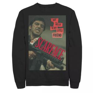 Мужской свитшот с изображением лица со шрамом и изображением моего маленького друга Licensed Character