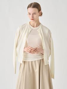 Вязаный кардиган с длинными рукавами и логотипом JS | A4781 | 30 г