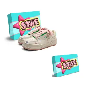 STAE Скользоустойчивые износостойкие женские лоу-топ скейтборд кроссовки с коробкой розовые, цвет Pink