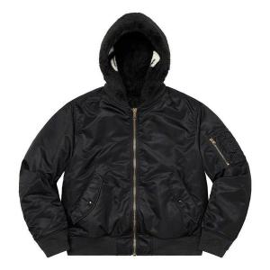 Куртка faux fur reversible ma-1 'black white' Supreme, черный