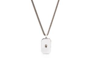 Кулон с черепом на цепочке Alexander McQueen, серебряный