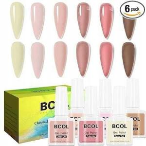 Набор гель-лаков для ногтей BCOL (6 шт.)