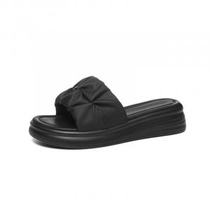 Женские тапочки-слайды из полиуретана с противоскользящим покрытием Golden Silk Rabbit, Black