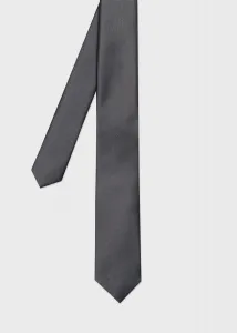 Узкий шелковый галстук однотонного цвета