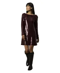 Элегантное блестящее вечернее платье выше колена Kocca, красный