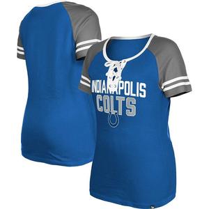 Женская футболка New Era Royal Indianapolis Colts реглан на шнуровке, цвет Clt Blue