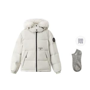 Пуховик унисекс Skechers, серо-белый