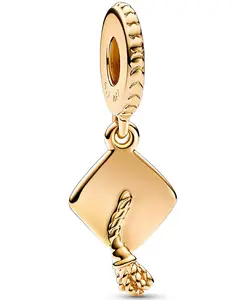 Подвеска-Подвеска для выпускного с уникальным металлическим сплавом, покрытая 14-каратным золотом Pandora, gold