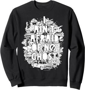 Толстовка с коллажем «Охотники за привидениями не боятся» Ghostbusters, черный