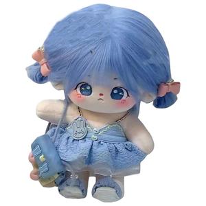 Zhibao хлопковая кукла, милая пухлая кукла плюшевая кукла высотой 20см Happy Fish, синий