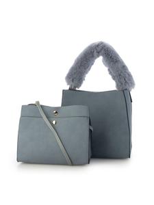 Cachechche / Набор сумок с боковой закруткой и меховой ручкой