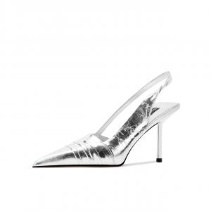 Shesrim Серебряные туфли на шпильке для женщин, цвет Silver