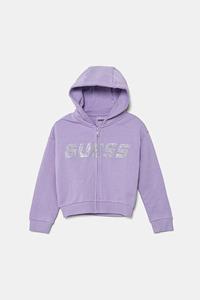 Хлопковый свитшот для детей Guess, фиолетовый