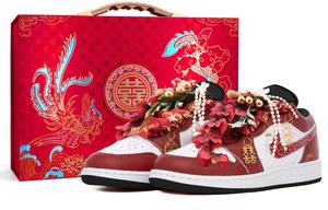 Air 1 легкие увеличивающие рост низкие винтажные баскетбольные кроссовки мужские свадебные red Jordan, Wedding красный