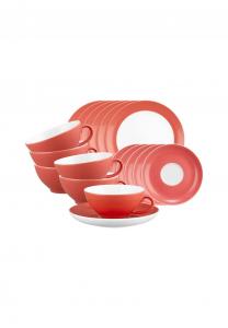 Красный чайный сервиз Liberty Pure Colors Seltmann Weiden на 18 предметов