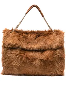Сумка на плечо из искусственного меха Orciani, коричневый