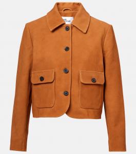 Замшевая куртка Self-Portrait, коричневый