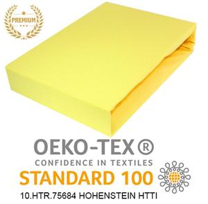 Простыня трикотажная на резинке 100% хлопок 40х90 см ЖЕЛТЫЙ ПРЕМИУМ Timex-Pol