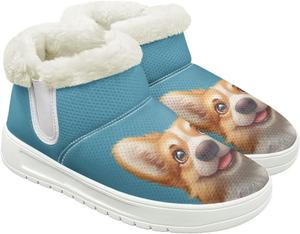 Зимние женские ботильоны на низком каблуке, широкая посадка, с удобной посадкой, теплые зимние ботинки для женщин Qoiuvncy, Dog