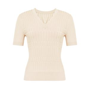 Топ Deep Breath с короткими рукавами и текстурой, розовый