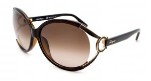 Женские солнцезащитные очки Salvatore Ferragamo, коричневый