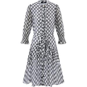 KARL LAGERFELD / Karl Lagerfeld Jeans Длинное платье с длинными рукавами KARL LAGERFELD черно-белое