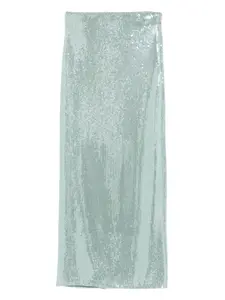 Юбка миди с пайетками Patrizia Pepe, синий