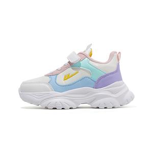 Антискользящие и износостойкие дышащие низкие детские повседневные кроссовки Kids' WARRIOR, бежевый/розовый/синий