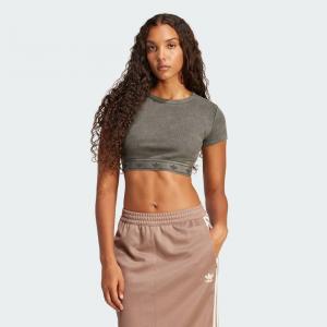 Футболка adidas с коротким рукавом в рубчик