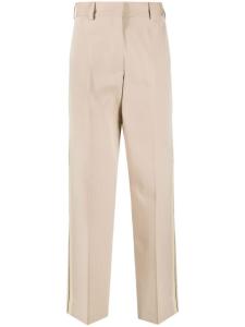 Palm Angels брюки с отделкой в технике кроше, нейтральный цвет