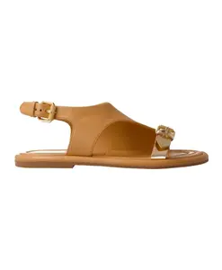 Бежево-Золотистые женские сандалии элегантного дизайна Elvio Zanon, бежевый