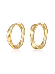 Elli Латунные серьги в золотом исполнении