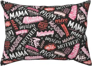 Pevtufa Чехол на подушку с принтом "Мама" на разных языках и застежкой-конвертом Various Languages Mother