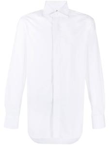 Поплиновая рубашка с длинными рукавами Finamore 1925 Napoli, белый