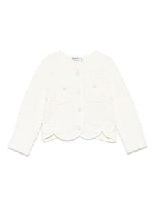Кардиган на пуговицах Self-Portrait Kids, белый