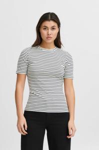 Футболка ICHI IHMIRA, Cloud Dancer W Total Eclipse/White