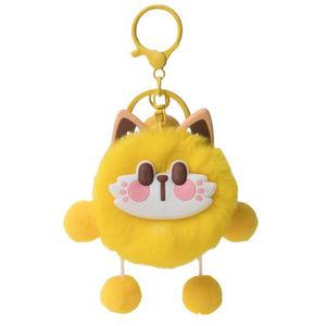 Креативная милая кукла-брелок капибара плюшевый кулон высота 7см Mise, желтый