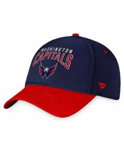Мужская темно-синяя, красная кепка Washington Capitals Fundamental 2-Tone Flex Fanatics