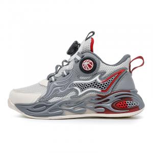 Баскетбольные кроссовки средней высоты с амортизацией ударов и износостойкостью для детей D&W, бургундия